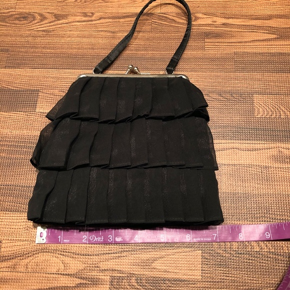 Black Ruffle Small Crossbody - Picture 6 of 6